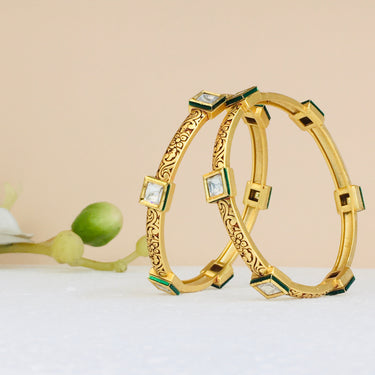 Square Shape Kundan Bangle Zayn Luxury Jewellery